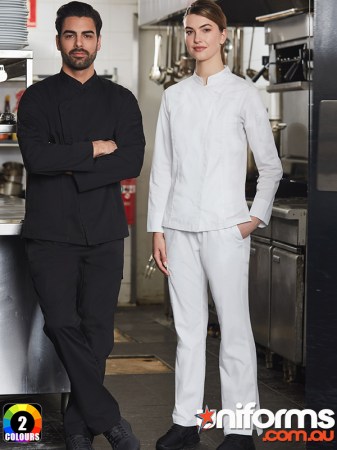 Winning Spirit Mens Functional Chef Jacket (CJ03). A must-have workwear for chefs seeking quality and performance.